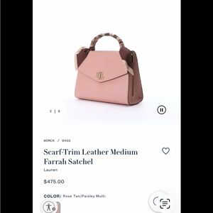 NWT Lauren Ralph Lauren Pink Farrah bag